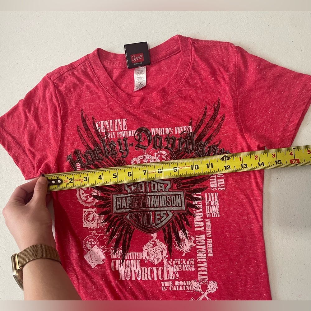 Rare Harley Davidson Mancuso Houston Texas Shirt Size Medium Red - Picture 12 of 13